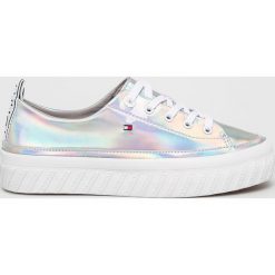 Tommy Hilfiger - Buty Iridescent. Szare buty sportowe damskie TOMMY HILFIGER, bez wzorów, ze skóry, sportowe. W wyprzedaży za 269,90 zł.