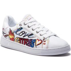 Sneakersy GUESS - FL5CRZ ELE12 WHITE. Białe półbuty damskie Guess, ze skóry ekologicznej. W wyprzedaży za 319,00 zł.