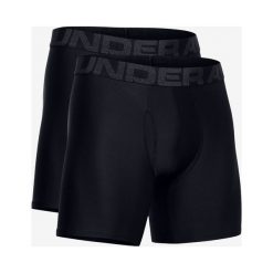 Under Armour Tech™ 6" Bokserki 2 pak Czarny. Czarne bokserki męskie Under Armour, bez wzorów, z elastanu. Za 171,95 zł.