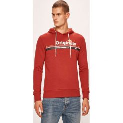 Jack & Jones - Bluza. Niebieskie bluzy męskie Jack & Jones, s, z nadrukiem, z bawełny, z kapturem, bez rękawów, z kapturem. W wyprzedaży za 89,90 zł.