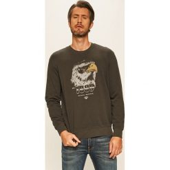 Lee - Bluza. Szare bluzy męskie Lee, s, z nadrukiem, z bawełny, z okrągłym kołnierzem, bez rękawów, bez kaptura. W wyprzedaży za 179,90 zł.