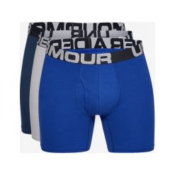 Under Armour Charged Cotton® 6" 3-pack Bokserki Niebieski Szary. Szare bokserki męskie Under Armour, bez wzorów, z elastanu. Za 188,95 zł.