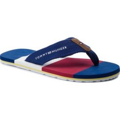 Japonki TOMMY HILFIGER - Color Block Beach Sandal FM0FM02265 Monaco Blue 408. Niebieskie klapki męskie TOMMY HILFIGER, ze skóry ekologicznej, bez zapięcia. Za 159,00 zł.