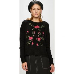Haily's - Sweter Florentine. Czarne swetry klasyczne damskie marki Haily's, s, z haftami, z elastanu, z okrągłym kołnierzem. W wyprzedaży za 69,90 zł.