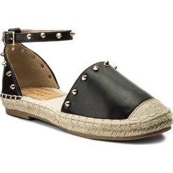 Espadryle JENNY FAIRY - WS56700-15 Czarny. Czarne espadryle damskie Jenny Fairy, bez wzorów, ze skóry ekologicznej, bez obcasa, na płaskiej podeszwie, bez zapięcia. W wyprzedaży za 59,99 zł.