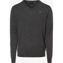 Gant - Sweter męski, szary. Szare swetry męskie GANT, xl, bez wzorów, z wełny, eleganckie, bez kołnierzyka, bez kaptura. Za 449,95 zł.