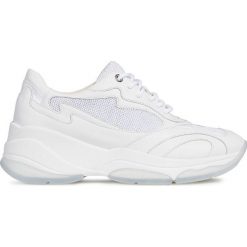 Geox - Buty. Białe buty sportowe damskie Geox, bez wzorów, ze skóry, sportowe. W wyprzedaży za 279,90 zł.