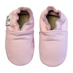 Buciki niemowlęce: Skórzane buty niemowlęce „Uni” w kolorze jasnoróżowym