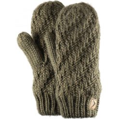 Rękawiczki damskie REU608 - khaki - Outhorn. Brązowe rękawiczki damskie marki Outhorn, bez wzorów, ze splotem. W wyprzedaży za 29,99 zł.