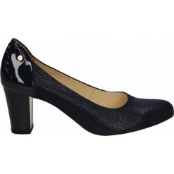 Czółenka - F321 BON BLU. Czarne buty ślubne damskie Venezia, ze skóry. Za 199,00 zł.