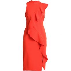 Coast KARLY RUFFLE SHIFT DRESS Sukienka etui tomato. Czerwone sukienki damskie Coast, bez wzorów, z elastanu, bez kołnierzyka, bez rękawów. Za 579,00 zł.