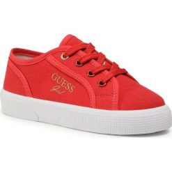 Tenisówki GUESS - Piuma Mid FI7PIA FAB12 RED. Czerwone trampki dziewczęce Guess, z aplikacjami, z gumy, na sznurówki. Za 179,00 zł.