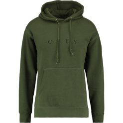 Bluzy męskie: Obey Clothing DISTANT Bluza z kapturem forest
