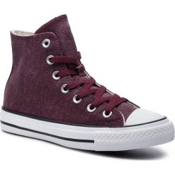 Trampki CONVERSE - Ctas Hi 164448C Dark Burgundy/Natural Ivory. Czerwone półbuty damskie Converse, bez wzorów, z gumy, bez zapięcia. W wyprzedaży za 209,00 zł.