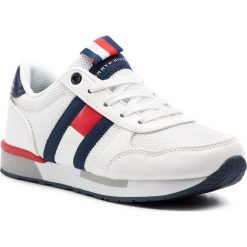 Sneakersy TOMMY HILFIGER - Low Cut Lace-Up Sneaker T3B4-30343-0208 M Off White/Blue X846. Białe półbuty dziewczęce TOMMY HILFIGER, na sznurówki. Za 279,00 zł.
