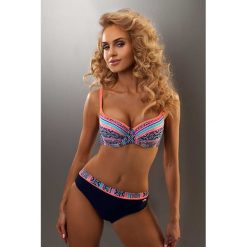 Bikini: Bikini w kolorze granatowo-pomarańczowym ze wzorem