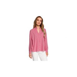 Koszule Moe M428 Koszula tunika oversize w kratkę. Czerwone tuniki damskie Moe, s, w kratkę, bez kołnierzyka, bez rękawów. Za 95,00 zł.