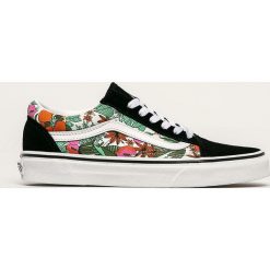 Vans - Tenisówki. Czarne trampki i tenisówki damskie Vans, bez wzorów, ze skóry, na sznurówki. Za 339,90 zł.