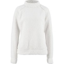 Miękki sweter z polaru bonprix biel wełny. Białe swetry damskie bonprix, bez wzorów, z wełny, bez rękawów, bez kaptura. Za 32,99 zł.