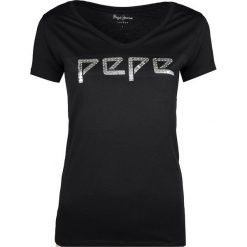 Pepe Jeans T-Shirt "Serena". Bluzki damskie Pepe Jeans, z nadrukiem, z jeansu, bez kołnierzyka. Za 109,00 zł.