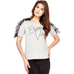 T-shirty męskie: T-Shirt Z Tiulowymi Detalami