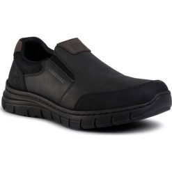 Półbuty RIEKER - B5661-01 Schwarz. Czarne półbuty męskie Rieker, na co dzień, bez wzorów, ze skóry ekologicznej, bez zapięcia. Za 259,00 zł.