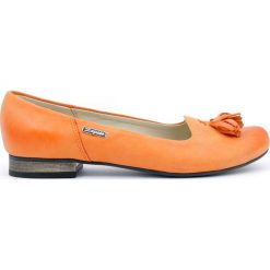 Balerinki - skóra naturalna - model 009 - kolor dyniowy. Szare baleriny damskie Zapato, bez wzorów, ze skóry, eleganckie, na niskim obcasie, na obcasie. W wyprzedaży za 173,40 zł.