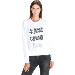 Just Cavalli Bluza Biały. Białe bluzy damskie Just Cavalli, m, z haftami, z materiału, bez rękawów, bez kaptura. Za 1105,95 zł.