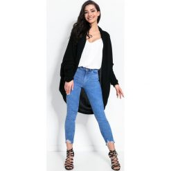 Kardigan narzutka oversize - czarny, s/m. Czarne swetry damskie e-margeritka.pl, s, bez wzorów. Za 129,99 zł.