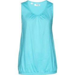 Top bawełniany bonprix morski. Niebieskie topy damskie bonprix, z bawełny. Za 29,99 zł.