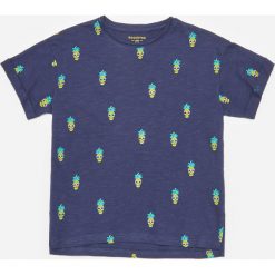 Bawełniany t-shirt ze wzorem - Granatowy. Niebieskie t-shirty męskie Reserved, bez wzorów, z bawełny, bez kołnierzyka. W wyprzedaży za 19,99 zł.