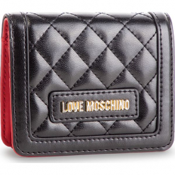Mały Portfel Damski LOVE MOSCHINO - JC5614PP17LA0000 Nero. Czarne portfele damskie Love Moschino, ze skóry ekologicznej. Za 339,00 zł.