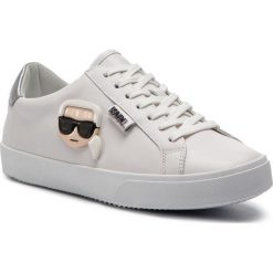 Sneakersy KARL LAGERFELD - KL60120 White Lthr. Białe półbuty damskie KARL LAGERFELD, ze skóry. Za 839,00 zł.