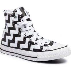 Trampki CONVERSE - Ctas Hi 565213C White/Black/White. Czarne półbuty damskie Converse, bez wzorów, z gumy, bez zapięcia. Za 329,00 zł.
