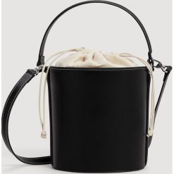Mango - Torebka Bucket. Szare torebki worki damskie marki Mango, w paski, z bawełny, średnie. Za 139,90 zł.