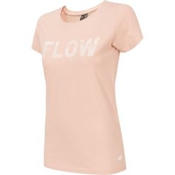 T-shirt damski TSD201 - beż. T-shirty damskie 4f, bez wzorów, bez kołnierzyka. Za 39,99 zł.