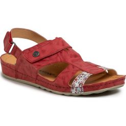 Klapki DR. BRINKMANN - 710960 Rot 4. Czerwone klapki damskie Dr. Brinkmann, bez wzorów, ze skóry, bez obcasa. Za 259,00 zł.