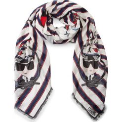 Szal KARL LAGERFELD - 81KW3309 Biały Kolorowy. Białe chusty damskie marki KARL LAGERFELD, w kolorowe wzory. Za 459,00 zł.