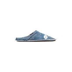 Buty Crocs GRAPHIC SLIPPER 204565-410. Niebieskie klapki damskie Crocs, bez wzorów, bez obcasa. W wyprzedaży za 121,71 zł.