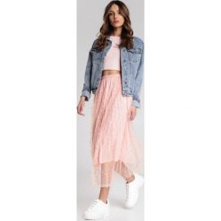 Łososiowa Spódnica Olivine. Różowe spódniczki damskie Renee, na co dzień, s, bez wzorów, z tkaniny, eleganckie, midi, proste. Za 99,99 zł.