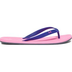 Under Armour Atlantic Dune Japonki Różowy. Różowe klapki damskie Under Armour, w paski, z materiału, bez obcasa. Za 111,95 zł.