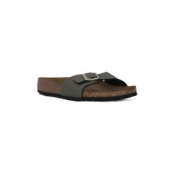 Klapki Birkenstock MADRID METALLIC. Żółte klapki damskie Birkenstock, bez wzorów, bez obcasa. Za 305,28 zł.