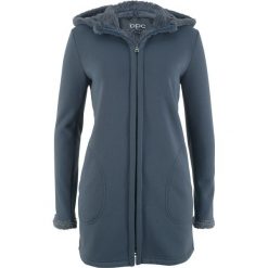 Bluzy damskie: Bluza rozpinana z podszewką barankiem bonprix intensywny niebieski