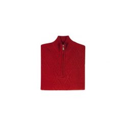 Czerwony sweter męski - półgolf rozpinany na zamek SW41. Czerwone swetry męskie Lanieri Fashion - swetry męskie, m, bez wzorów, z wełny, casualowe, z golfem, bez kaptura. Za 242,10 zł.
