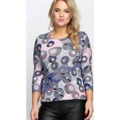 Bluzki damskie: Szara Bluzka Geometric Shape