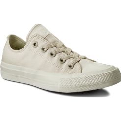 Trampki CONVERSE - Ctas II Ox 151224C Parchment/Navy/White. Brązowe półbuty damskie marki Converse, bez wzorów, z gumy, bez zapięcia. W wyprzedaży za 199,00 zł.