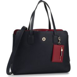 Torebka TOMMY HILFIGER - Charming Tommy Work Bag AW0AW07312 CJM. Niebieskie torebki klasyczne damskie TOMMY HILFIGER, bez wzorów, ze skóry ekologicznej, klasyczne, bez dodatków. Za 849,00 zł.