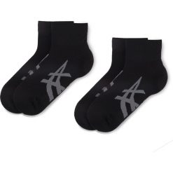 Zestaw 2 par niskich skarpet unisex ASICS - 2Ppk Cushioning Sock 130886 Black 0904. Czarne skarpetki damskie Asics, bez wzorów, z elastanu. Za 49,00 zł.