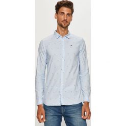 Tommy Jeans - Koszula. Niebieskie koszule męskie Tommy Jeans, s, bez wzorów, z bawełny, klasyczne, z klasycznym kołnierzykiem, z długim rękawem. Za 359,90 zł.