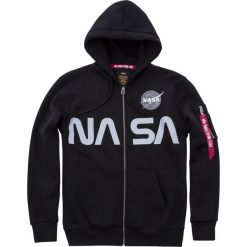Bluza rozpinana Alpha Industries NASA 178326-03. Czarne bluzy męskie Alpha Industries, s, bez wzorów, bez kołnierzyka, bez rękawów, bez kaptura. Za 313,99 zł.